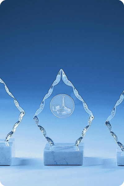Statyett i glas -  GLA0229
