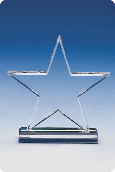 Statyett i glas -  GLA0257
