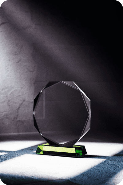 Statyett i glas -  GLA0413