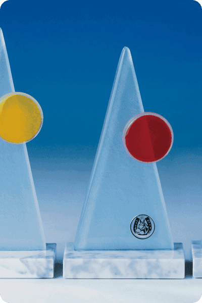Statyett i glas -  GLA0273